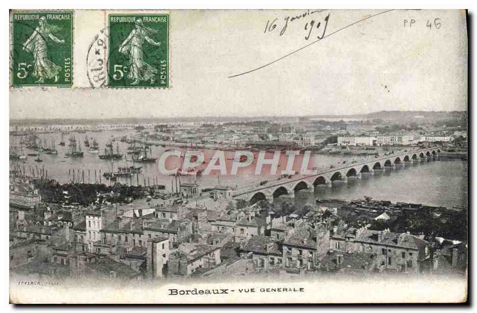 CPA Bordeaux Vue Generale