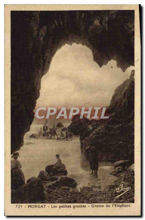 CPA Morgat Les Petites Grottes Grotte de L'Elephant