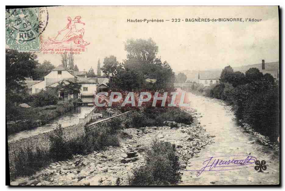 CPA Bagneres de Bignorre l'Adour Automobile Course des Pyrenees Aout 1905