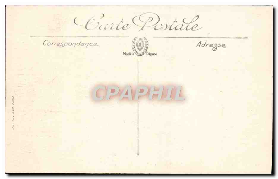 CPA Brest Le Chateau et le Guichen Croiseur protege Bateau  — Rückseite