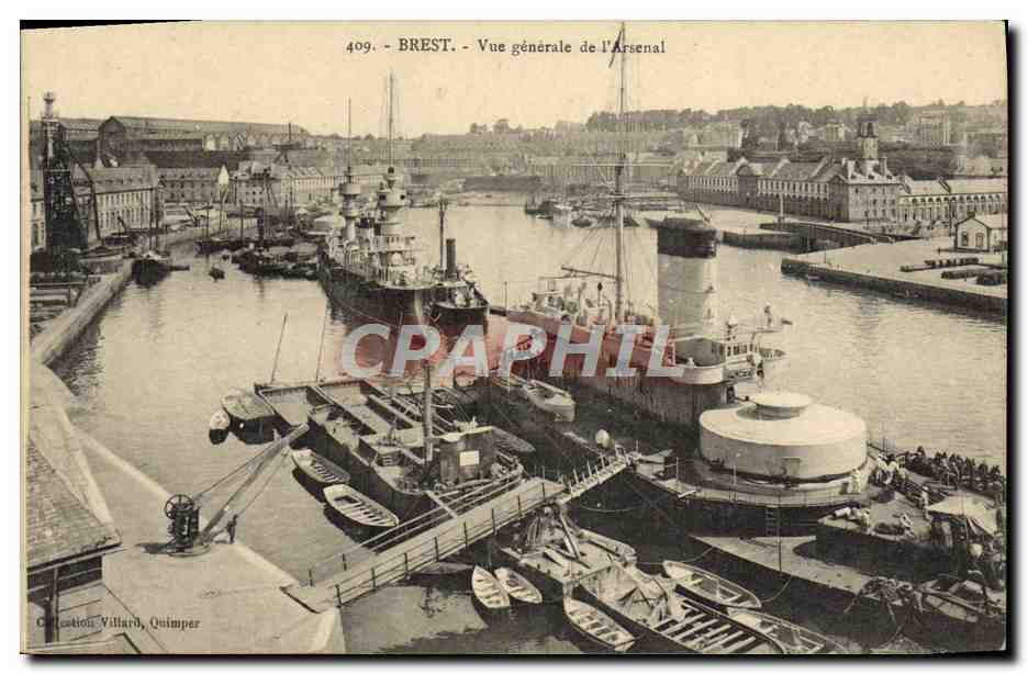 Brest - Vue générale de l'Arsenal — Collection Villiard, Quimper, n° 409