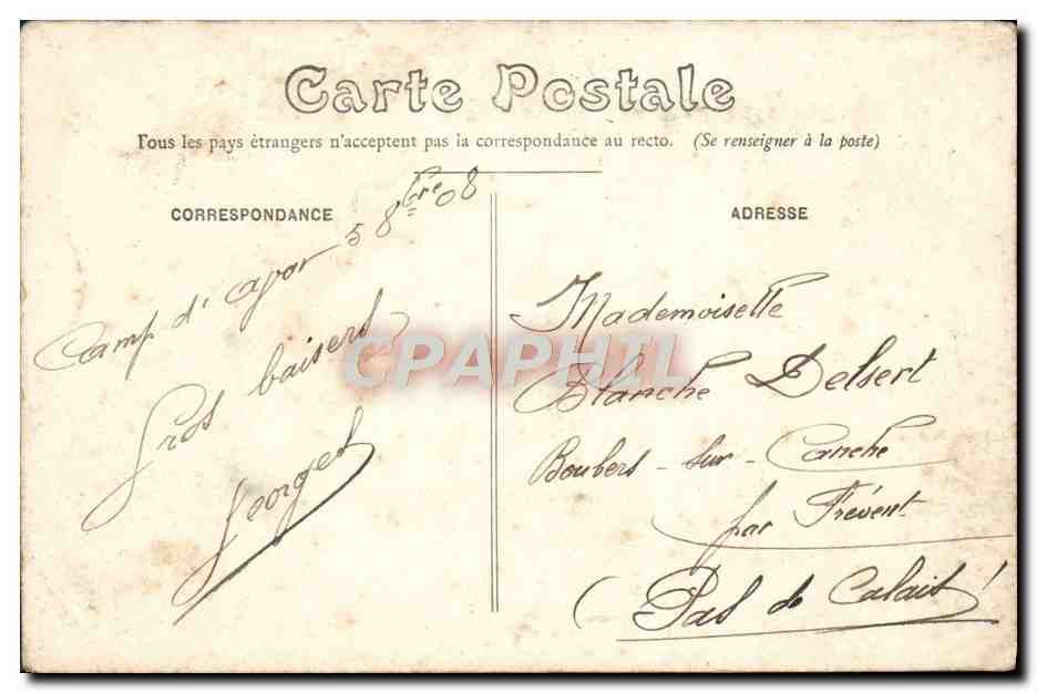 CPA Bourges Entree du Jardin de L'Archeveche — Rückseite