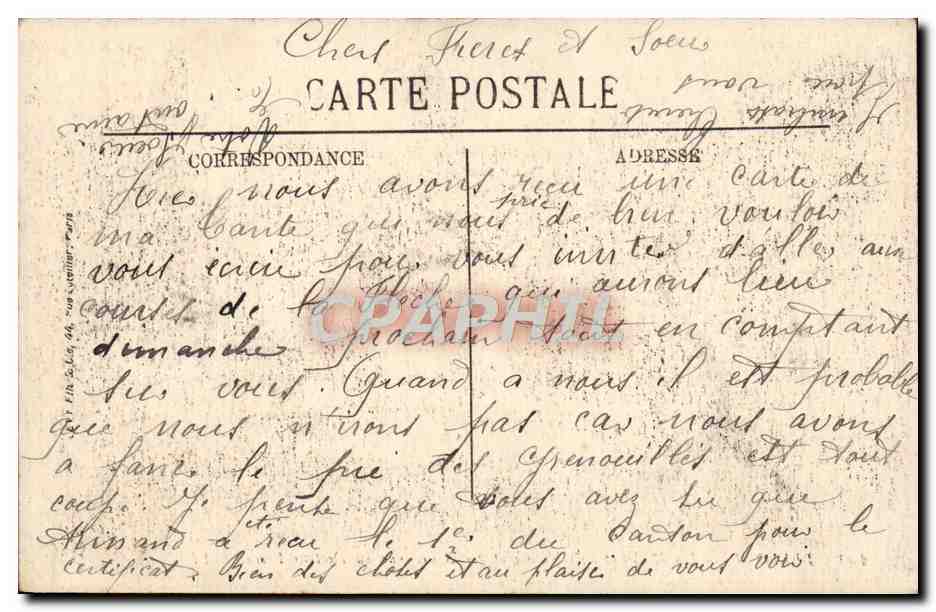Belfort — Les Halles et l'Établissement des Bains, rue du Docteur Fréry — LL. — n° 100 — Verso