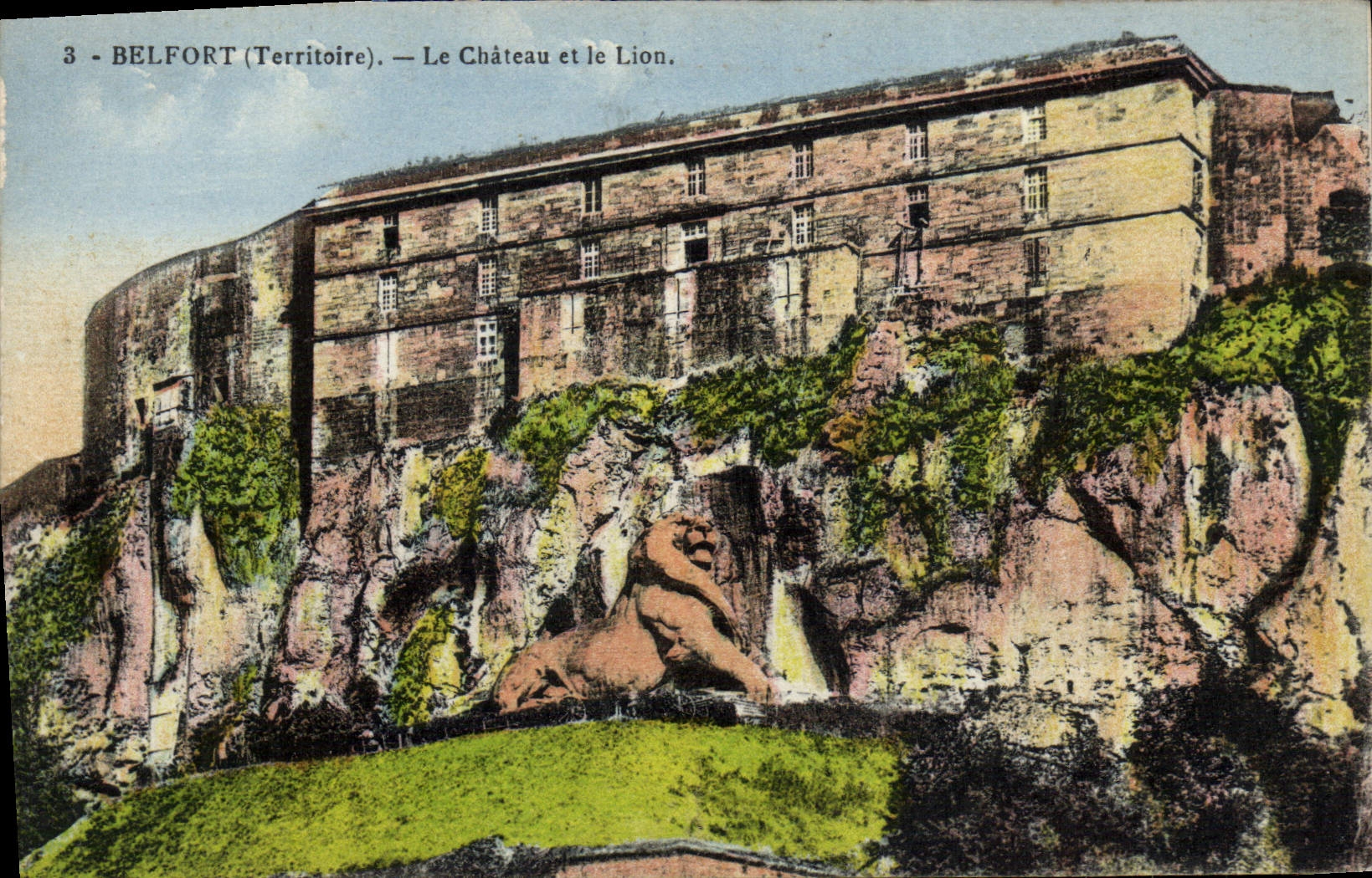 CPA Belfort Le Chateau et le Lion