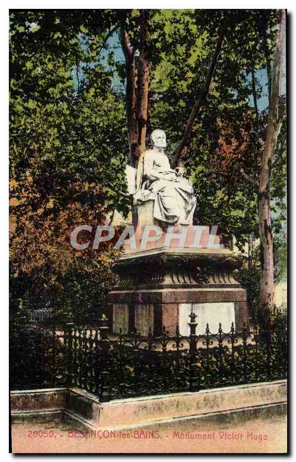 CPA Besancon les Bains Monument Victor Hugo