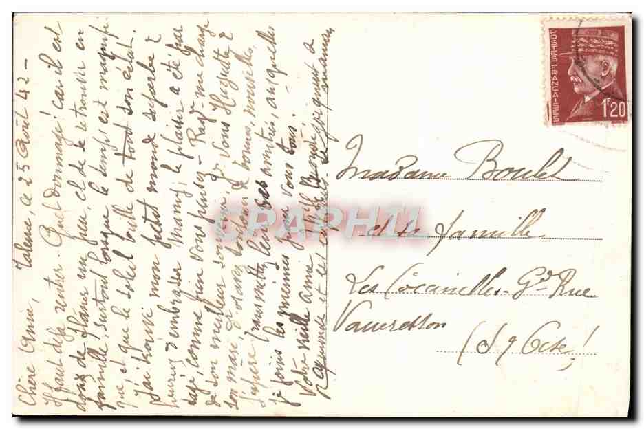 CPA Bordeaux Place Paul Doumer — Verso