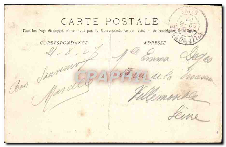 Grandes Manœuvres Navales — Evolution d'une Escadre — A. Bougault n°609 — Verso