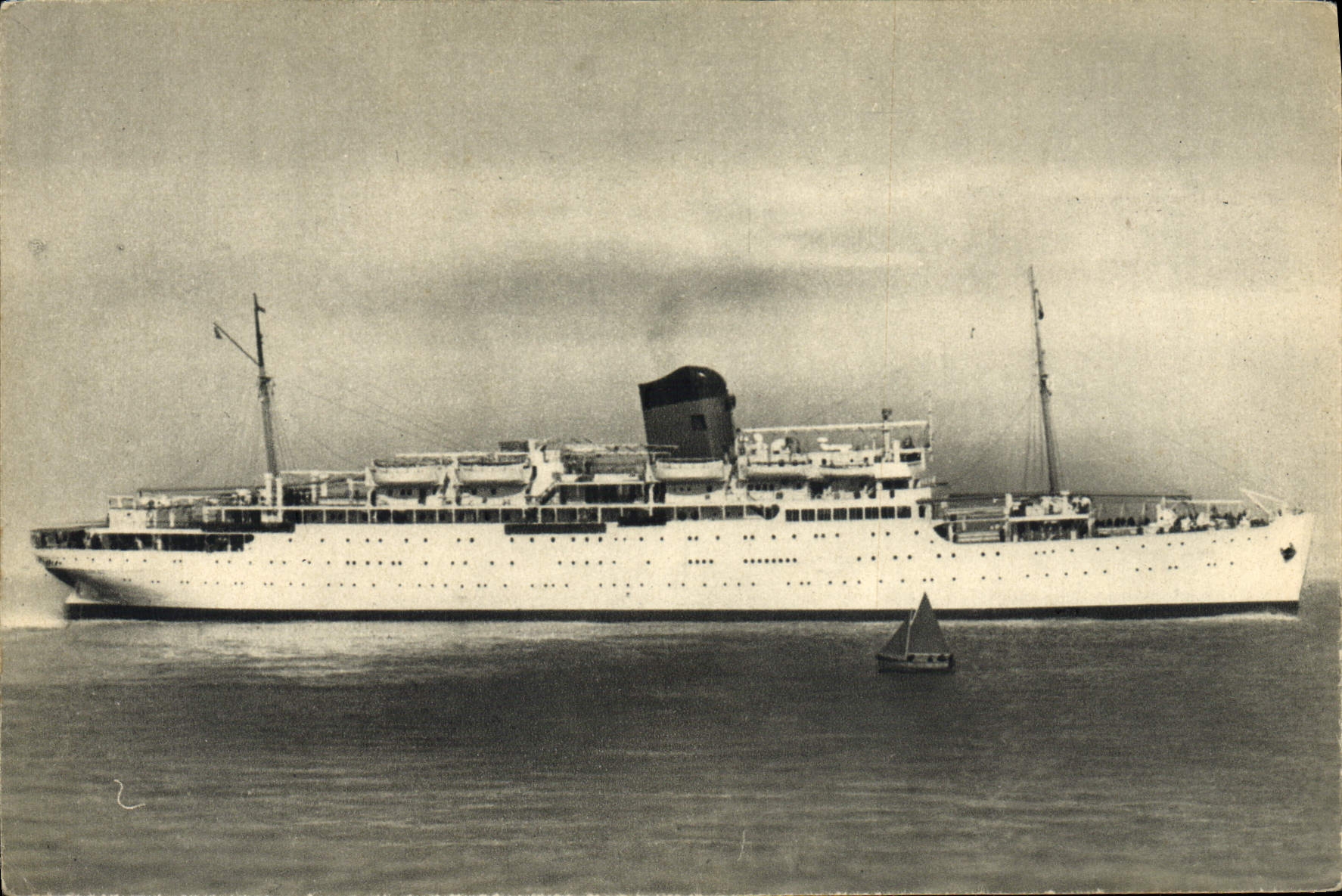 CPA Colombie Ligne Le Havre Southampton Vigo Antilles Barbade Cie Gle Transatlantique French Line