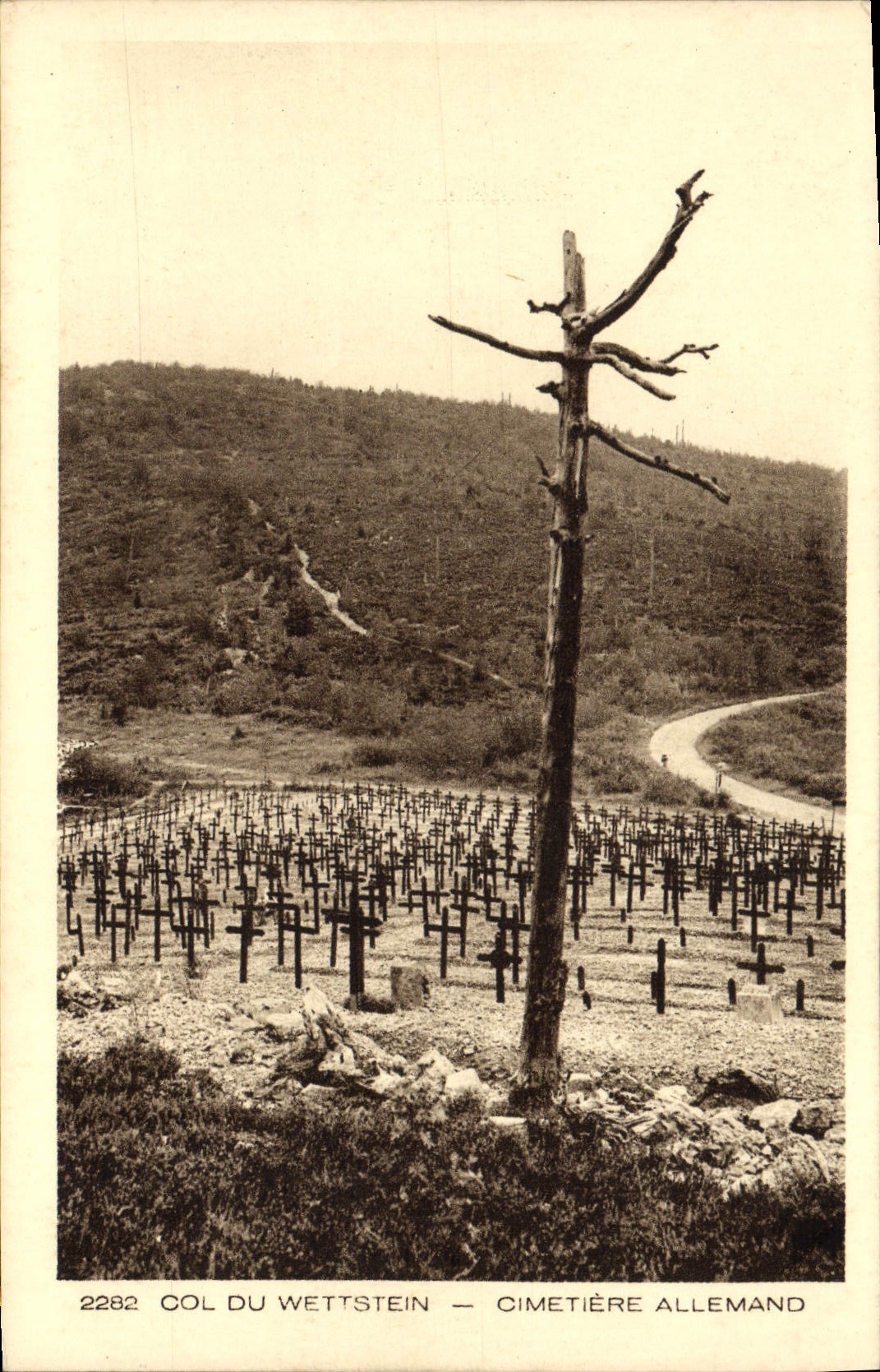 CPA Col Du Wettstein Cimetiere Allemand Militaria