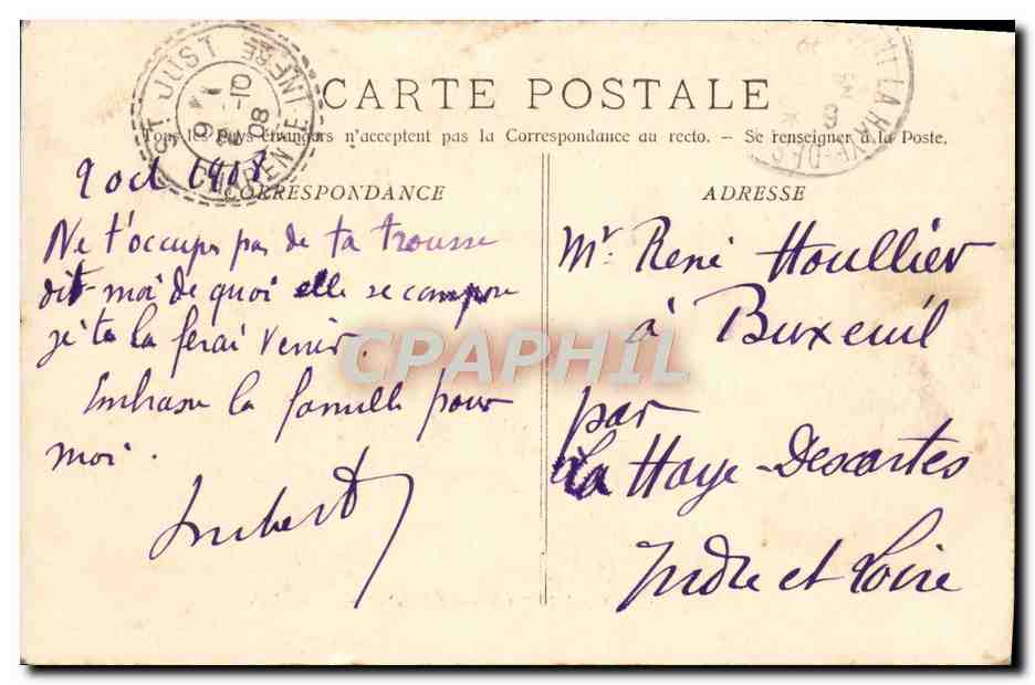 Le Gaulois — Cuirassé d'Escadre à tourelles — A. Bougault n°510 — Reverso