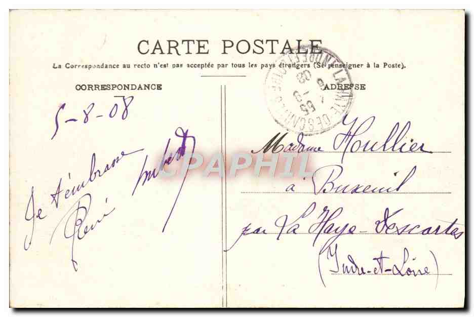 Le Desaix — Croiseur cuirassé — A. Bougault n°405 — Reverso