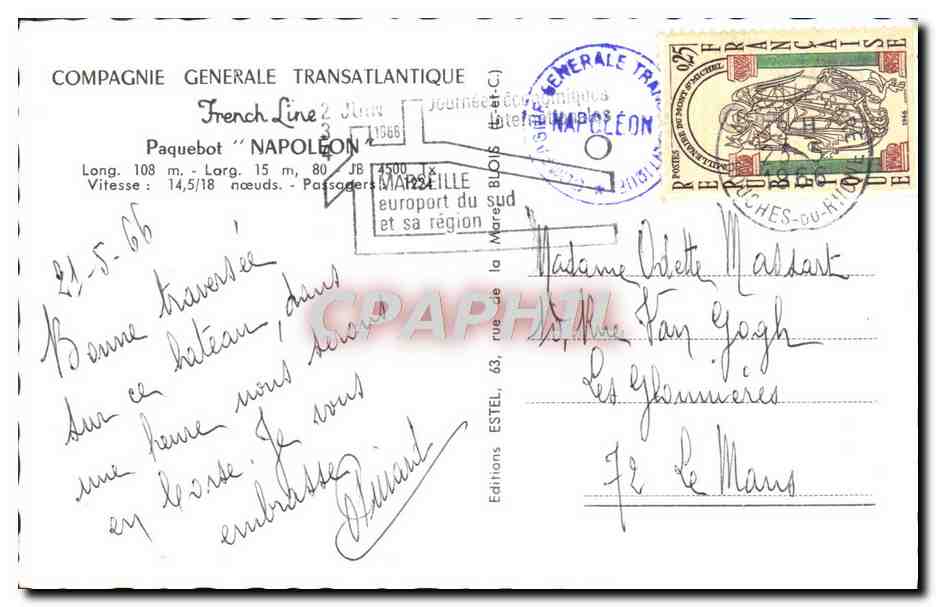 Paquebot "NAPOLÉON" — Compagnie Générale Transatlantique — éditions Editions ESTEL — Reverso