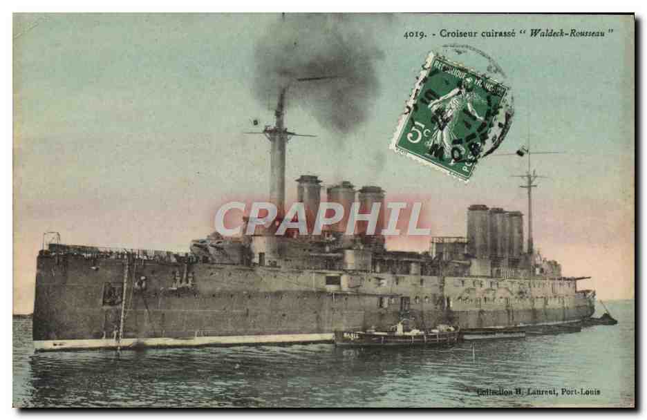 Croiseur cuirassé "Walddeck-Rousseau" — Collection H. Laurent, Port-Louis — n° 4019
