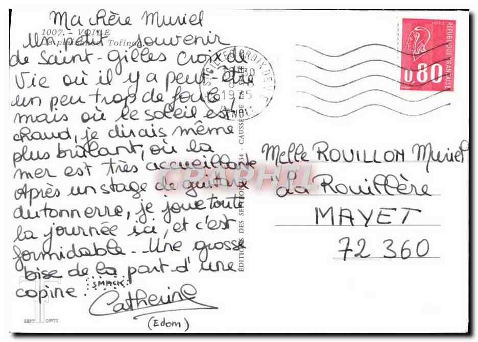 CPM Bateau a voile — Verso
