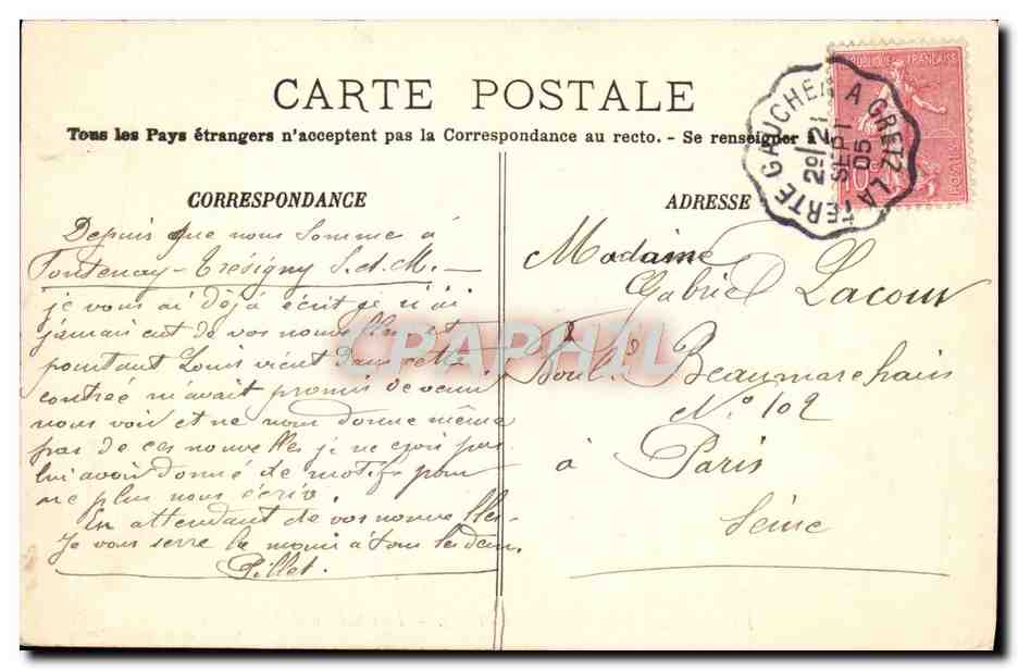 CPA Environs De Tournan Le Chateau d'Hermieres — Rückseite