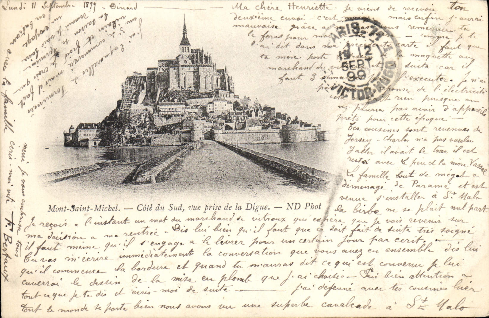 Mont-Saint-Michel — Lado sur, vista tomada desde la Digue — ND Phot