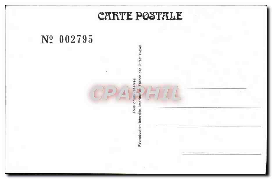 CPM La Vie en France Au Debut du Siecle  — Rückseite