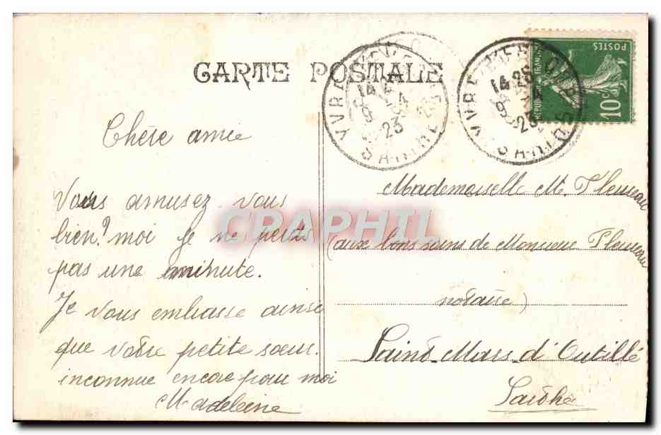 CPA Marseille Exposition Coloniale 1922 Palais de L'Algerie Le minaret — Verso