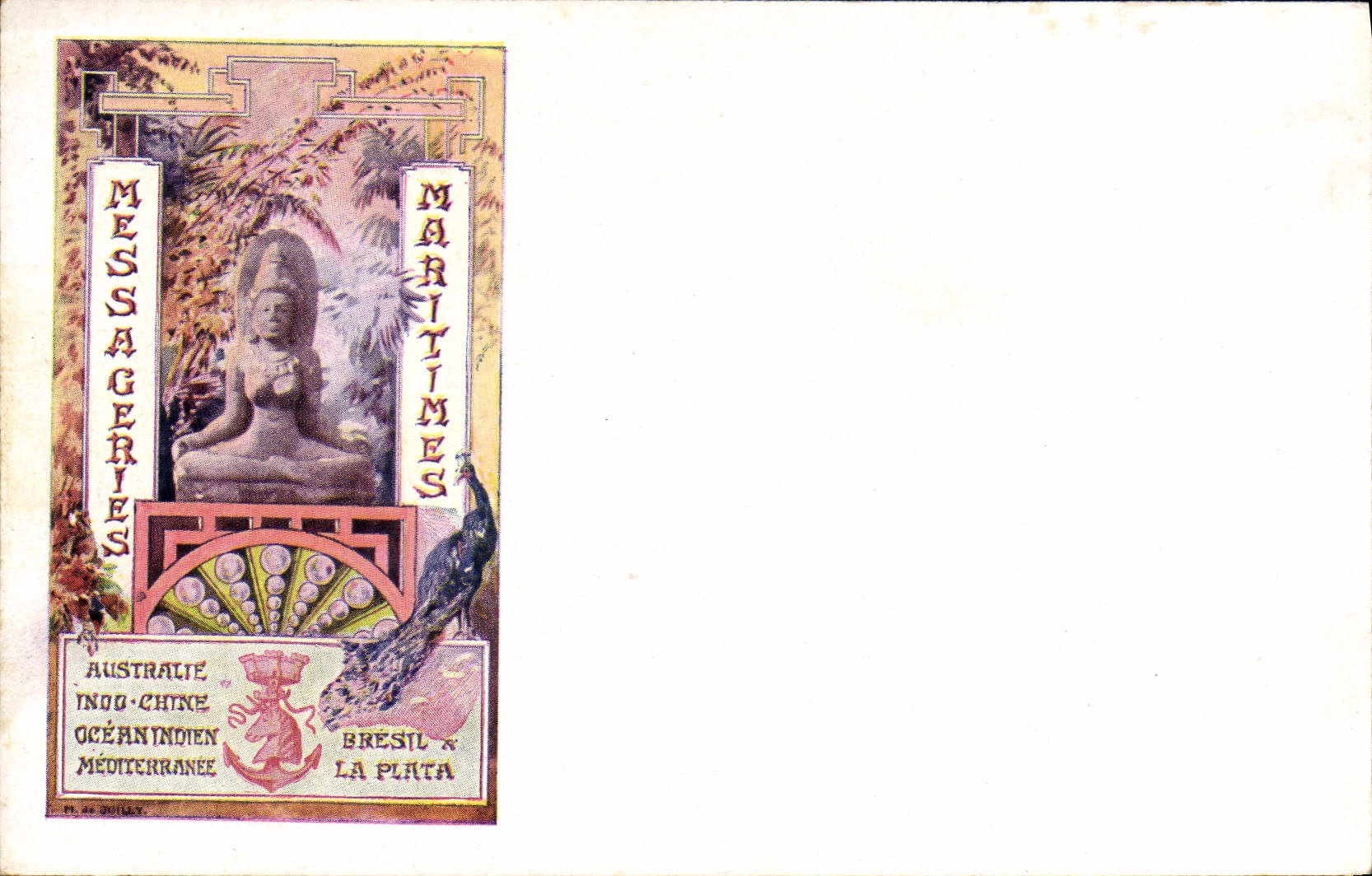 CPA Cie des Messagerie Maritimes Australie Indochine Bresil La plata 