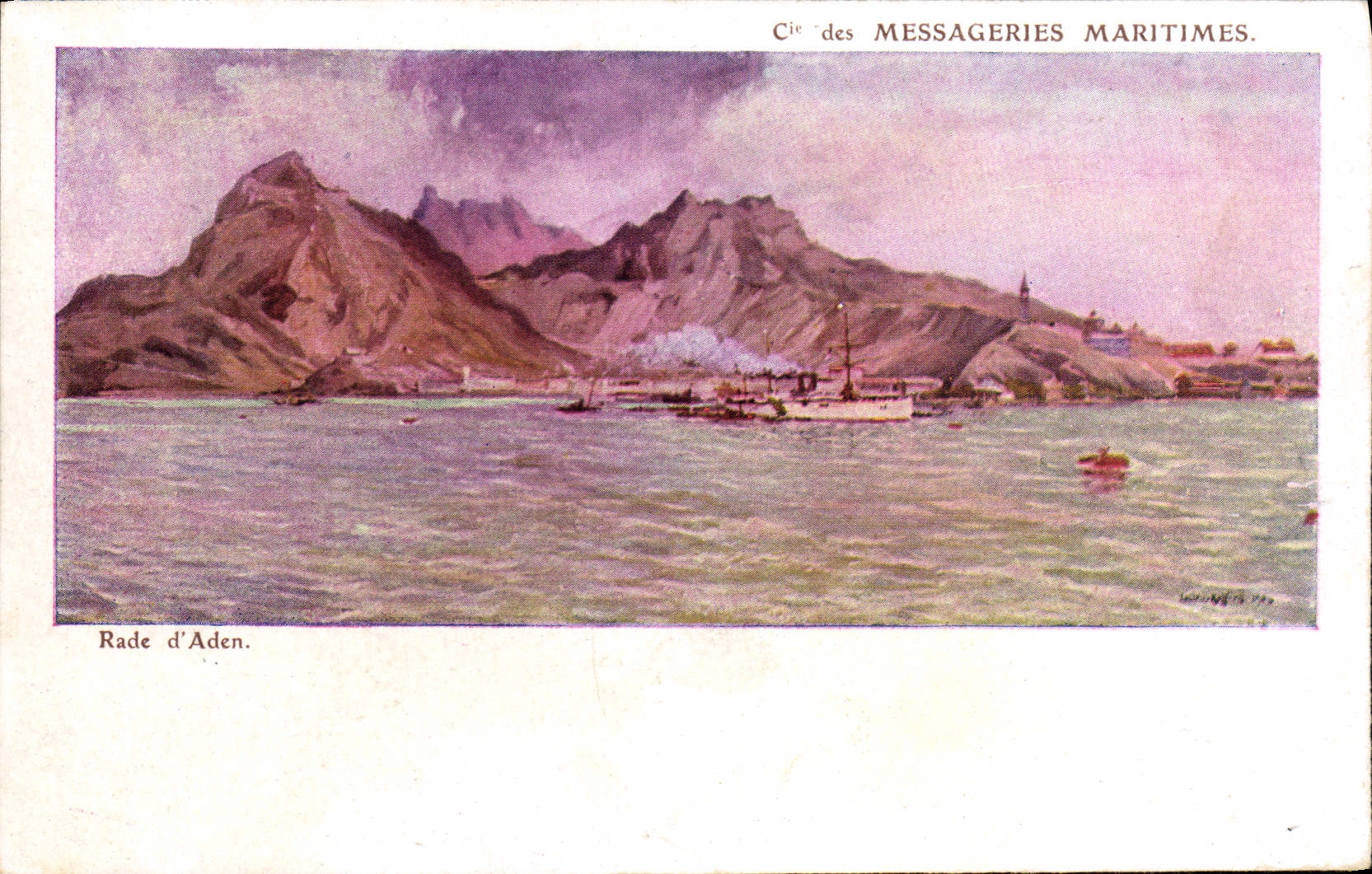 CPA Cie des Messageries Martimes Rade d'Aden Aden 