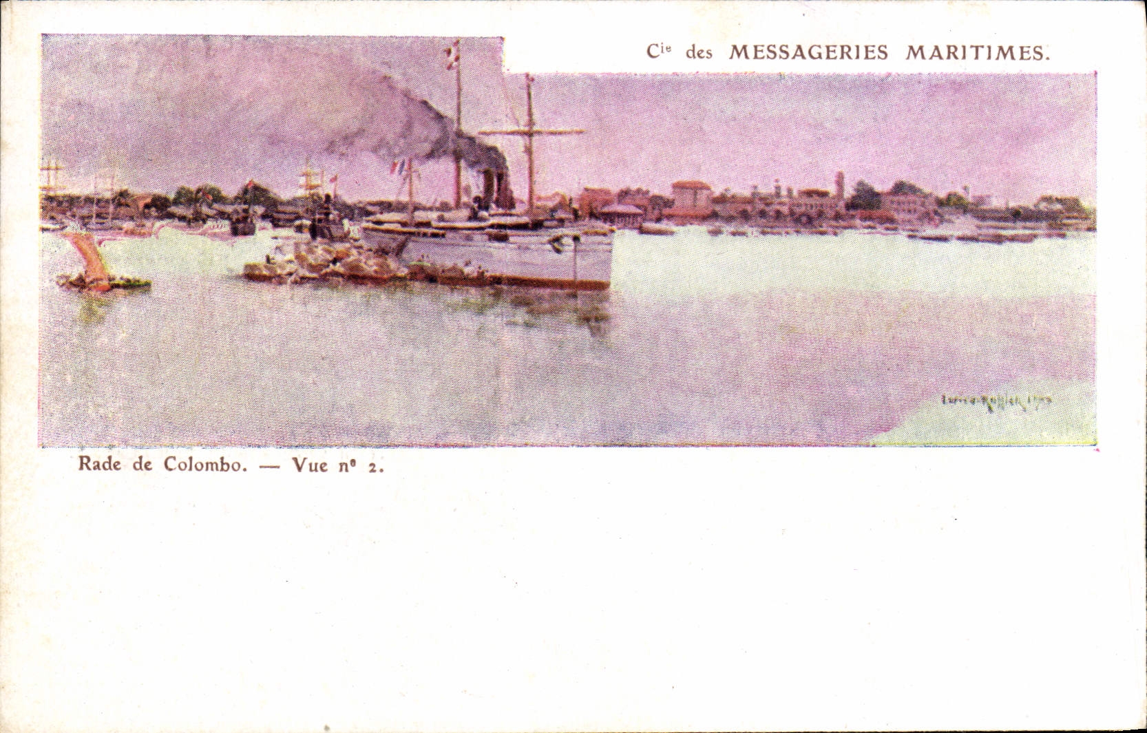 CPA Cie des Messageries Martimes Rade de Colombo Sri Lanka