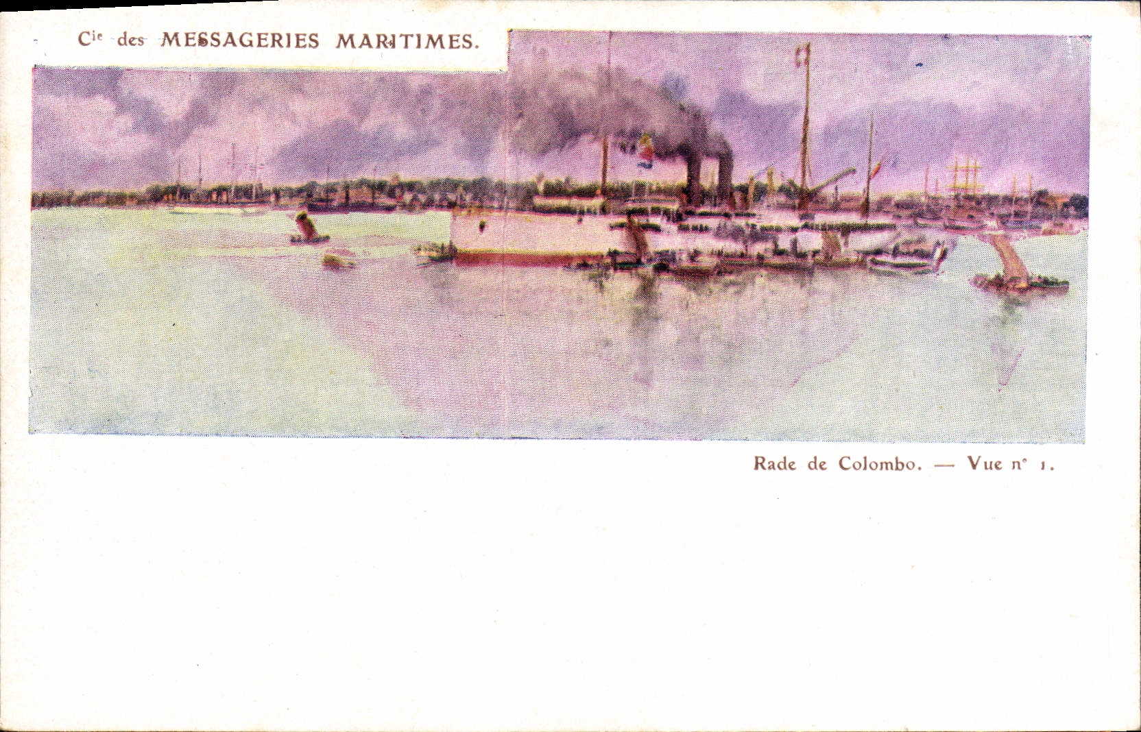 Rade de Colombo — Vue n° 1 — Cie des Messageries Maritimes