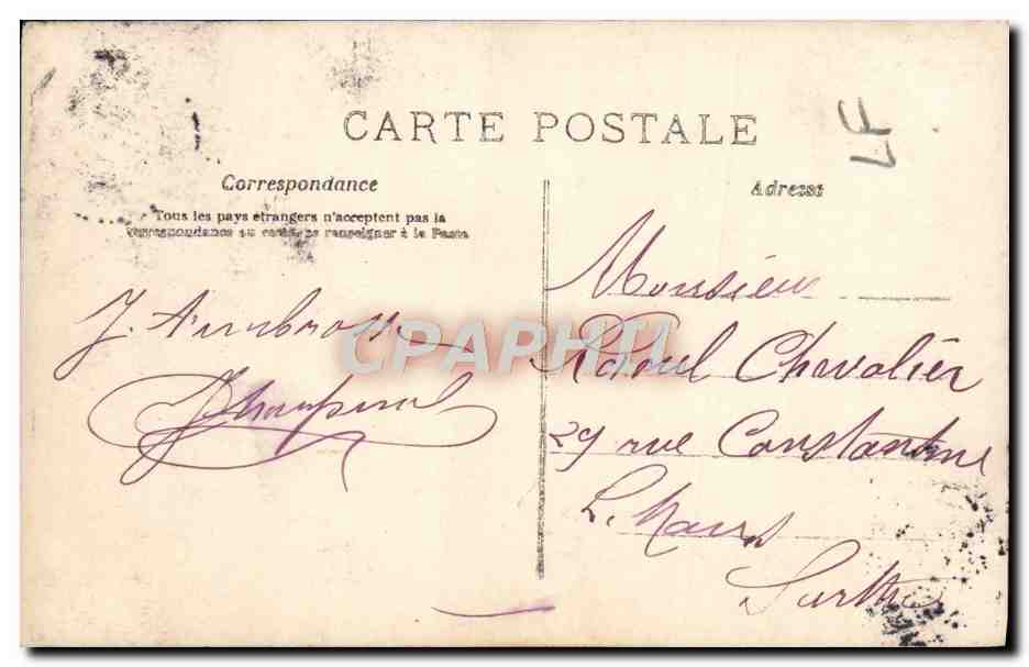 CPA Paquebot Provence a travers l'Atlantique — Verso