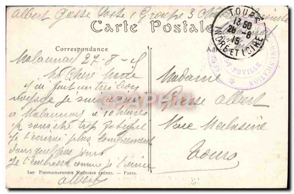 CPA Le Havre Le Phare et les Falaises — Rückseite