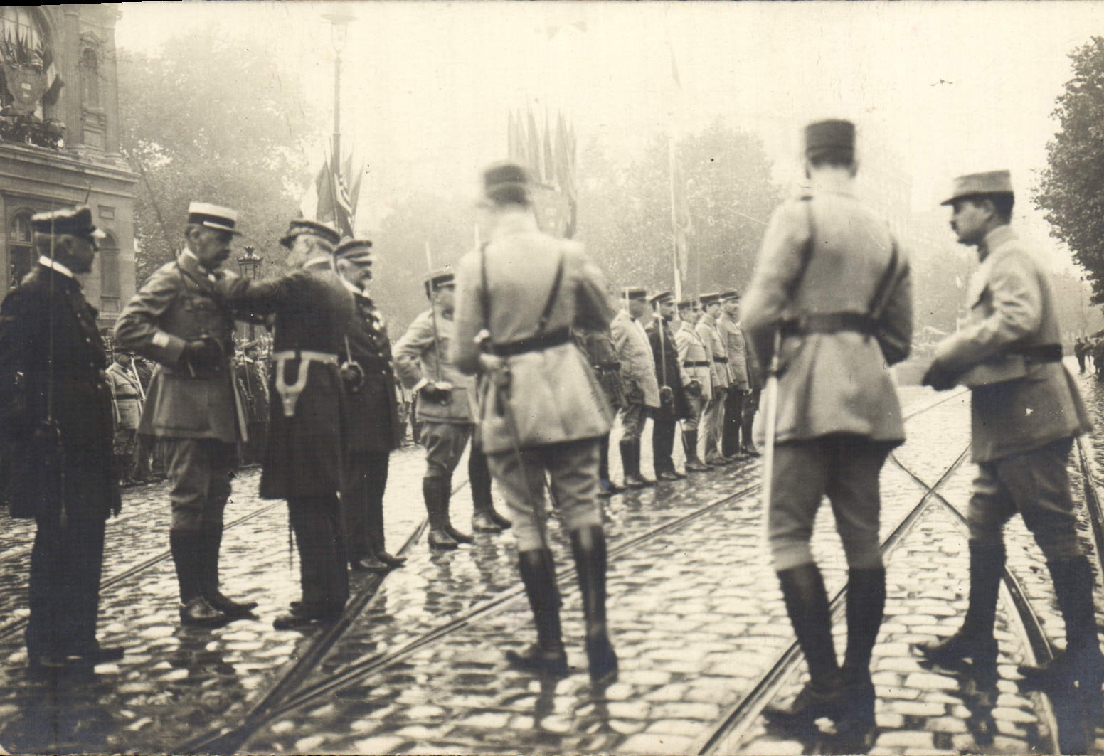 CARTE PHOTO Le Havre Officiers decores Militaria 