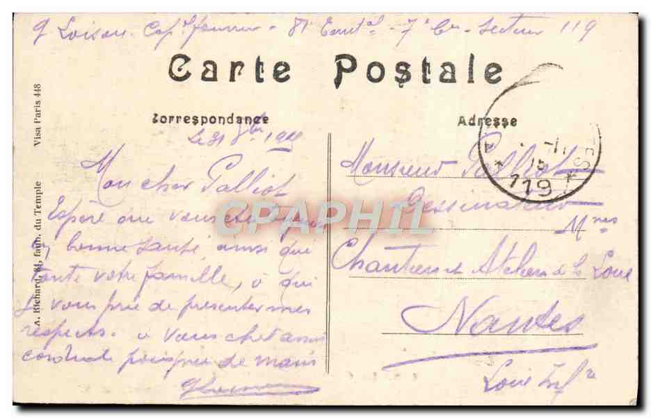 CPA Aspect du village de Foncquevillers apres le bombardement Militaria — Rückseite