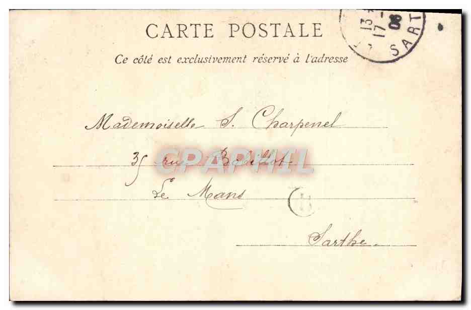 CPA Environs de Gace Chateau de Courmesnil Facade principale  — Verso