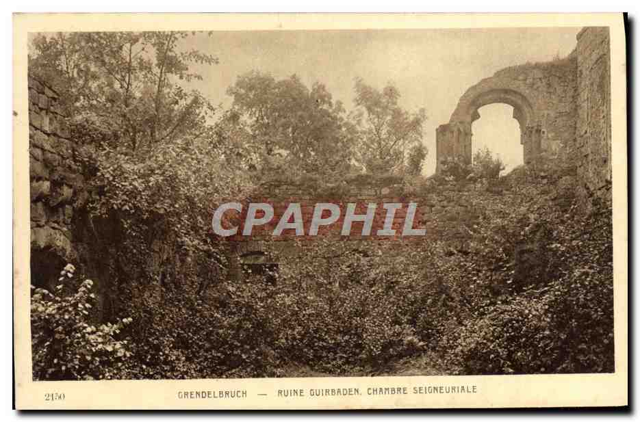 CPA Grendelbruch Ruine Guirbaden Chambre seigneuriale