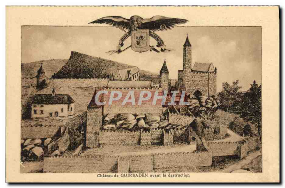 CPA Chateau de Guirbaden Avant la Destruction Aigle 