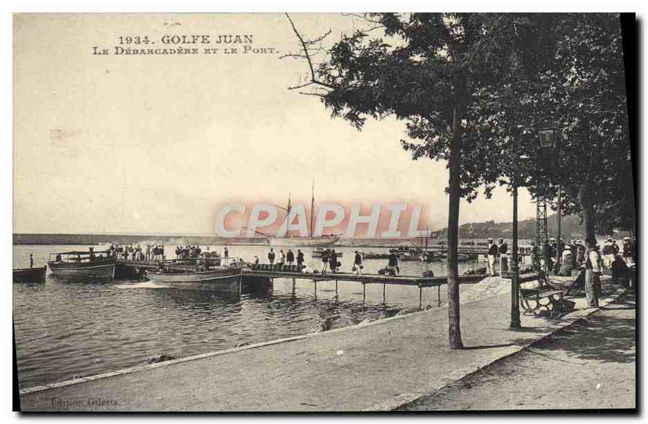 CPA Golfe Juan Le Debarcadre Et Le Port