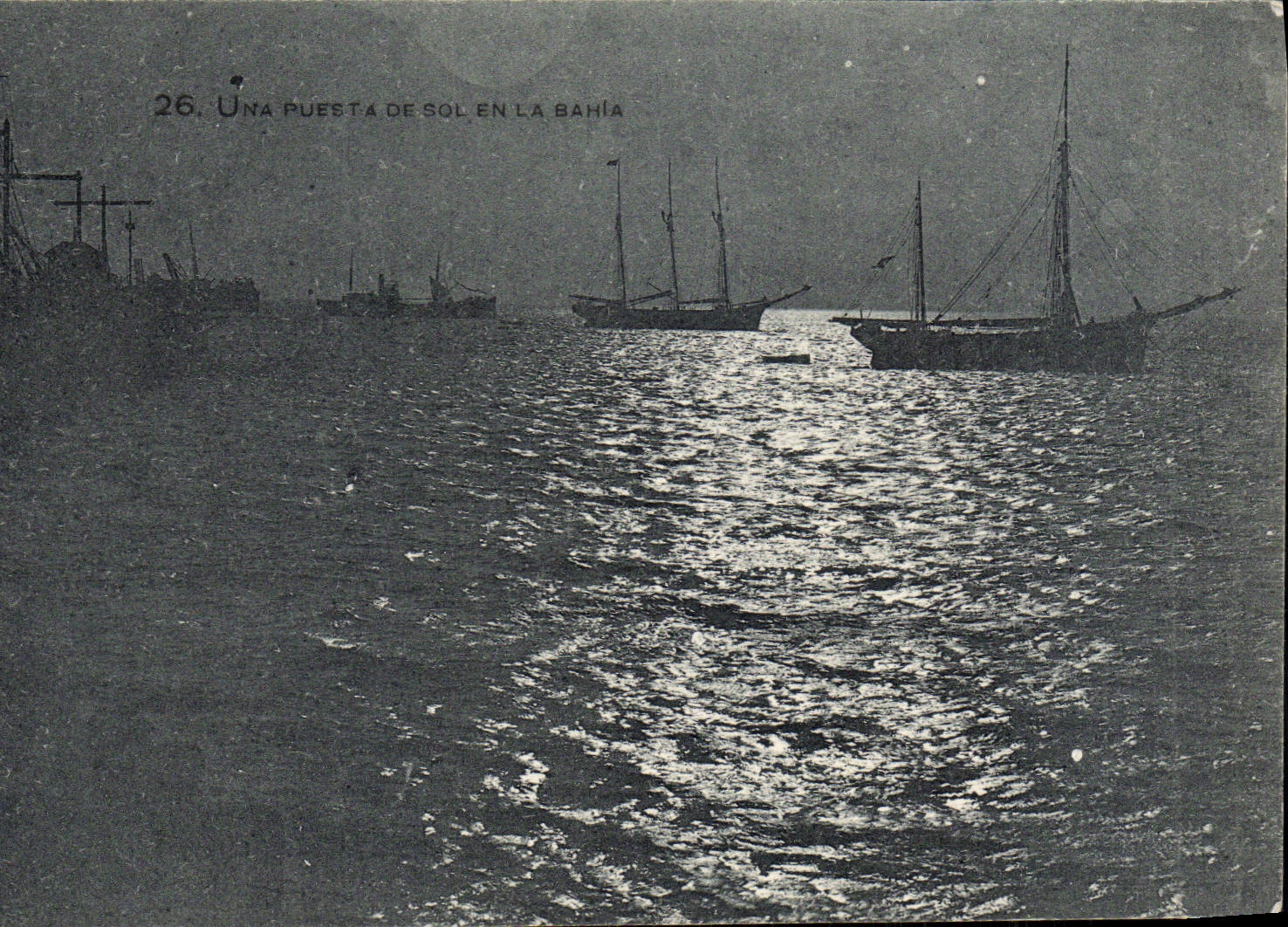 CPA Una Puesta De Sol En La Bahia