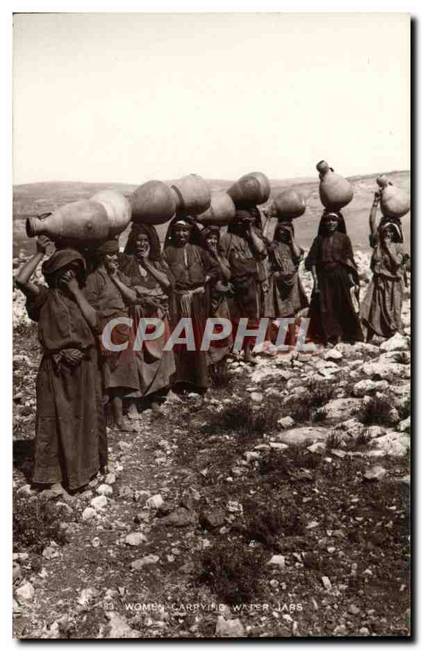 CPA Women Carry Water Jars Folklore