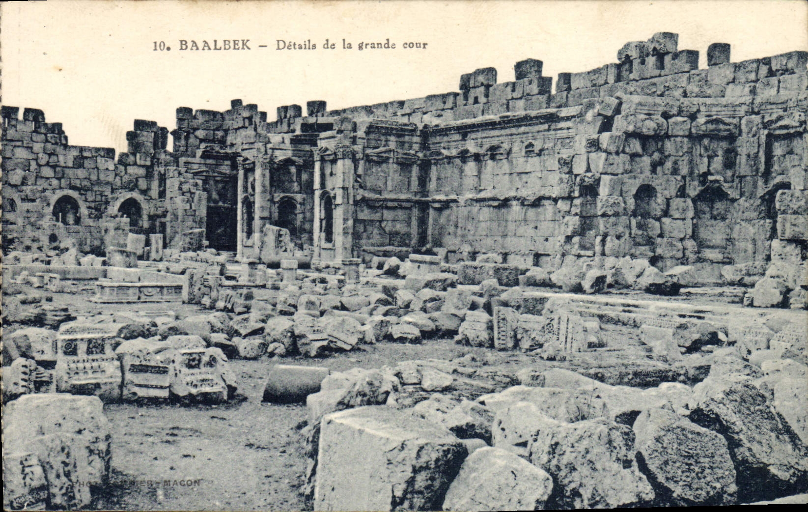 CPA Baalbek Details De La Grande Cour