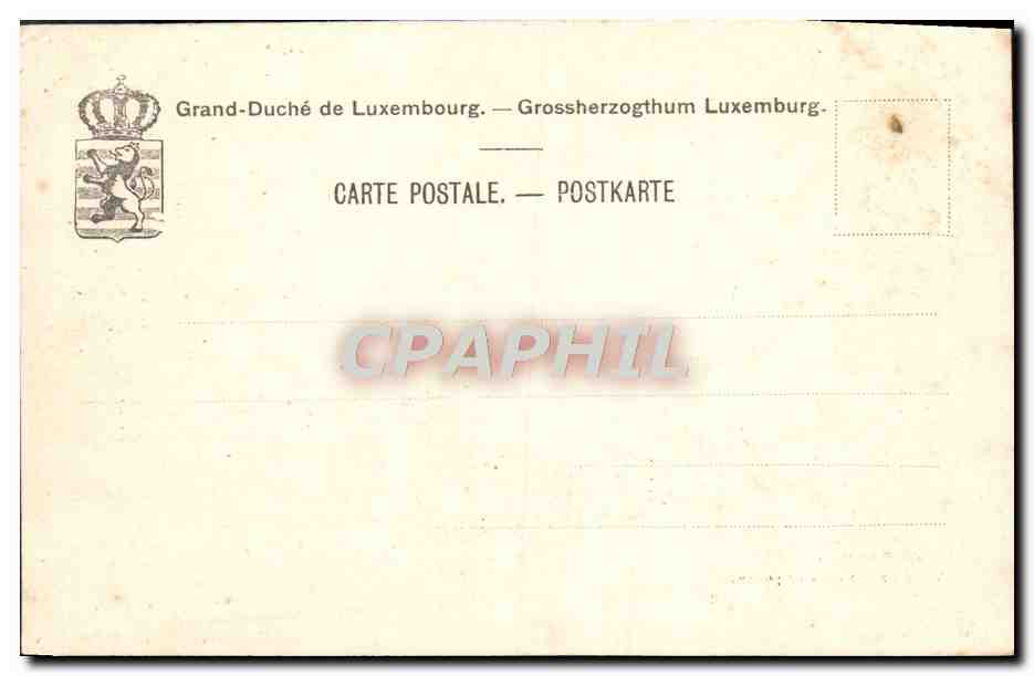 CPA Luxembourg Le pont Adolphe Train — Verso