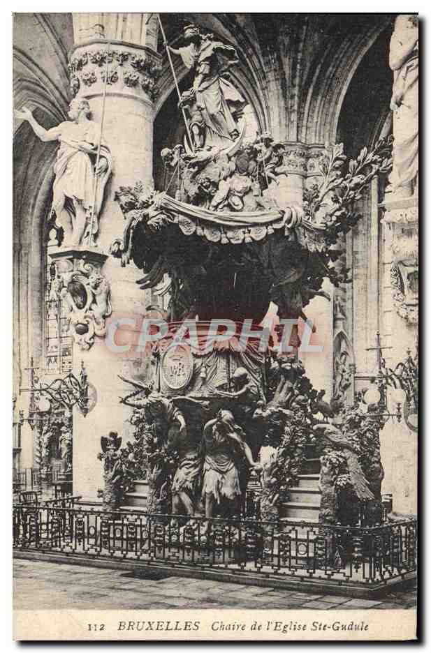 CPA Bruxelles Chaire De I'Eglise Ste Gudule