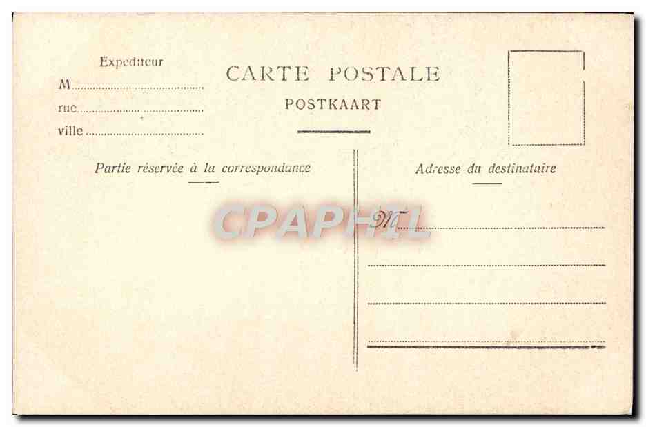 CPA Bruxelles Chaire De I'Eglise Ste Gudule — Verso