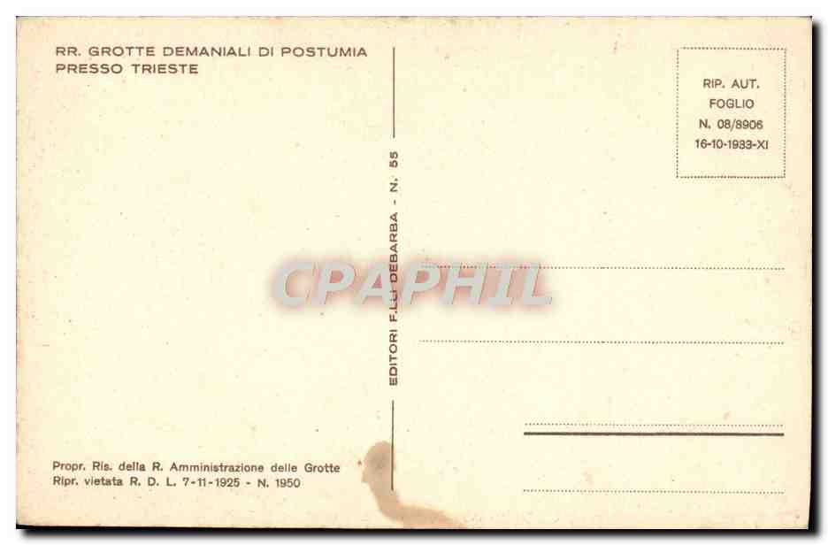 CPA Le Colonne Dei Brillanti — Rückseite