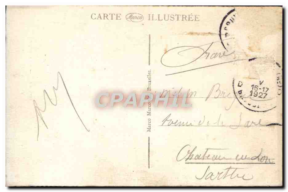CPA Bruxelles Hotel De Ville — Verso