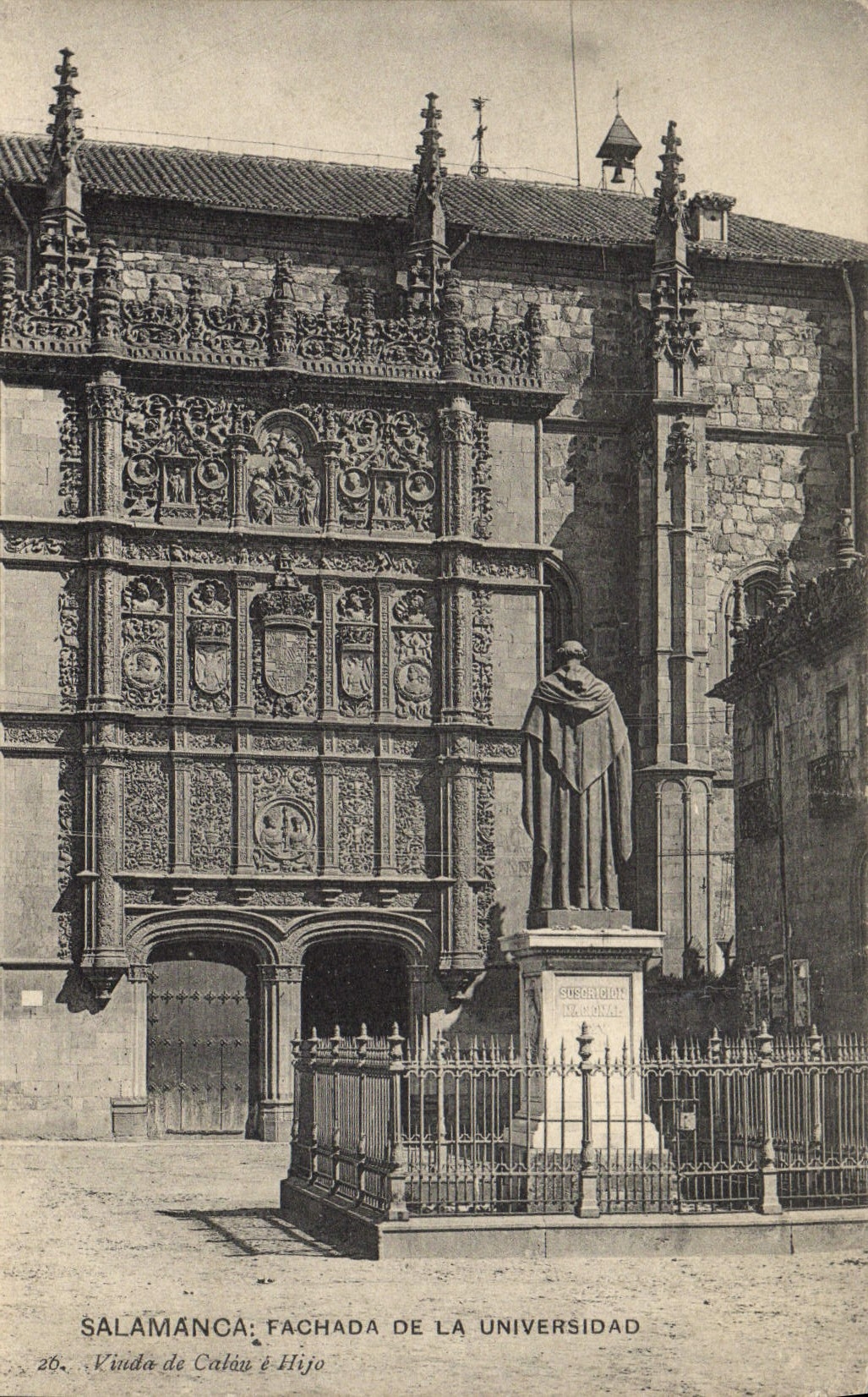 CPA Salamanca Fachada De La Universidad Vinda de Calau e Hijo