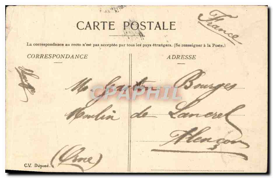 CPA Bruxelles Porte Bonheur Trefle — Rückseite