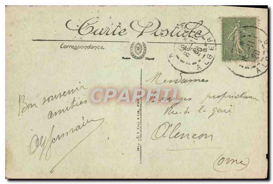 CPA Alger Vue Prise De L'Amiraute — Rückseite