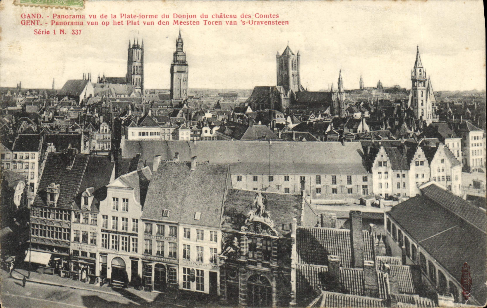 CPA Gand Panorama Vu De La Plate Forme Du Donjon Du Chateau des Comtes