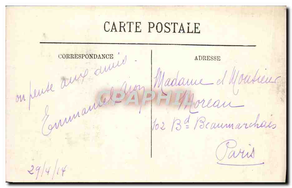 CPA Tebessa Vue Generale Des Ruines De La Basilique — Rückseite