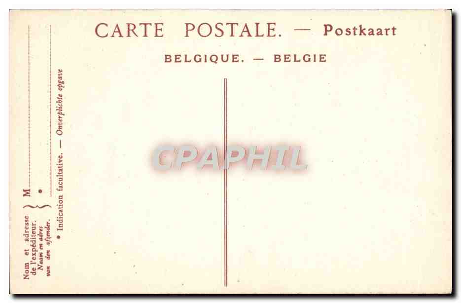 CPA Bruxelles La Chaire de la cathedrale — Verso