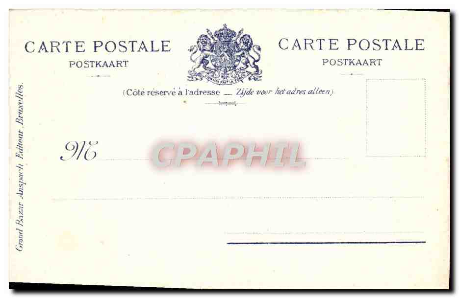 CPA Bruxelles Theatre Flemand — Verso