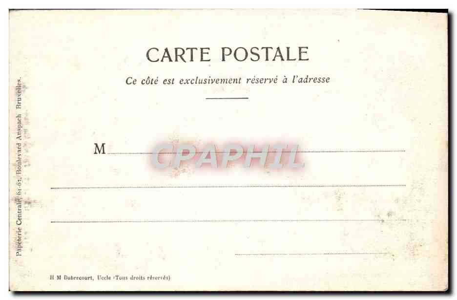 CPA Bruxelles Eglise Ste Gudule Chaire — Verso